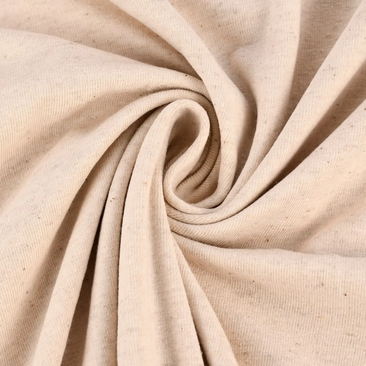 Jersey Leinenjersey Melange beige meliert 1,45m Breite