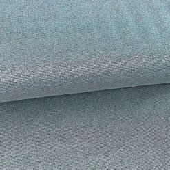 Jersey Lurex Glamour uni silberfarbig blau 1,40m Breite
