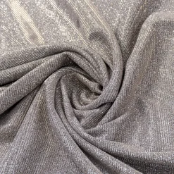 Jersey Lurex Glamour uni silber puderrosa 1,40m Breite