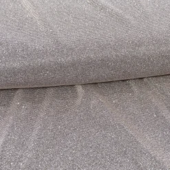 Jersey Lurex Glamour uni silber puderrosa 1,40m Breite