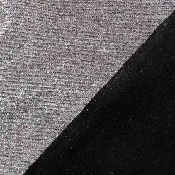 Jersey Lurex Glamour uni silber puderrosa 1,40m Breite