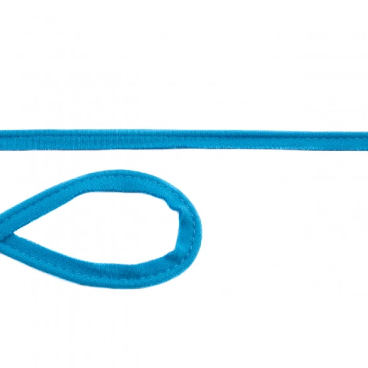 Jersey Paspelband aquablau Meterware Breite: 1cm