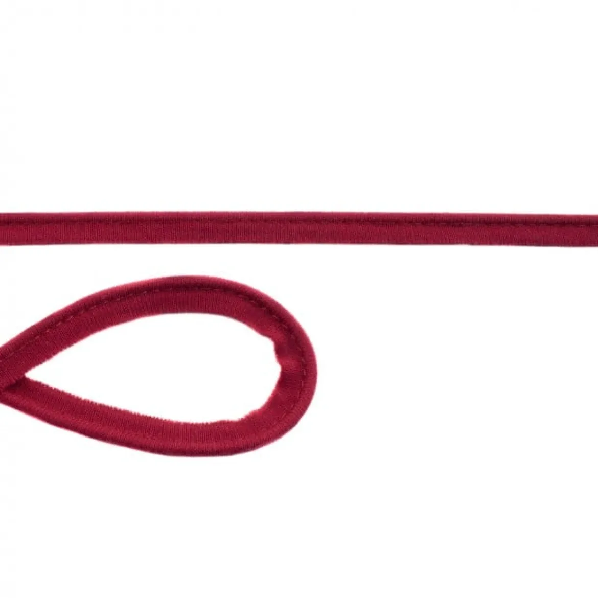 Jersey Paspelband bordeaux rot Meterware Breite: 1cm