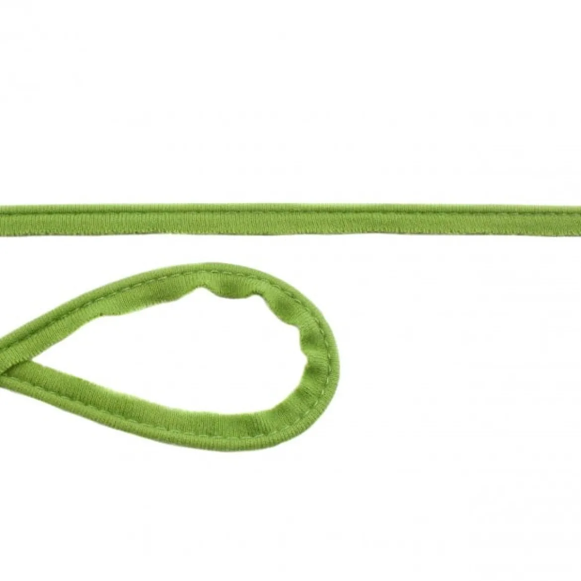 Jersey Paspelband lime dunkel Meterware Breite: 1cm