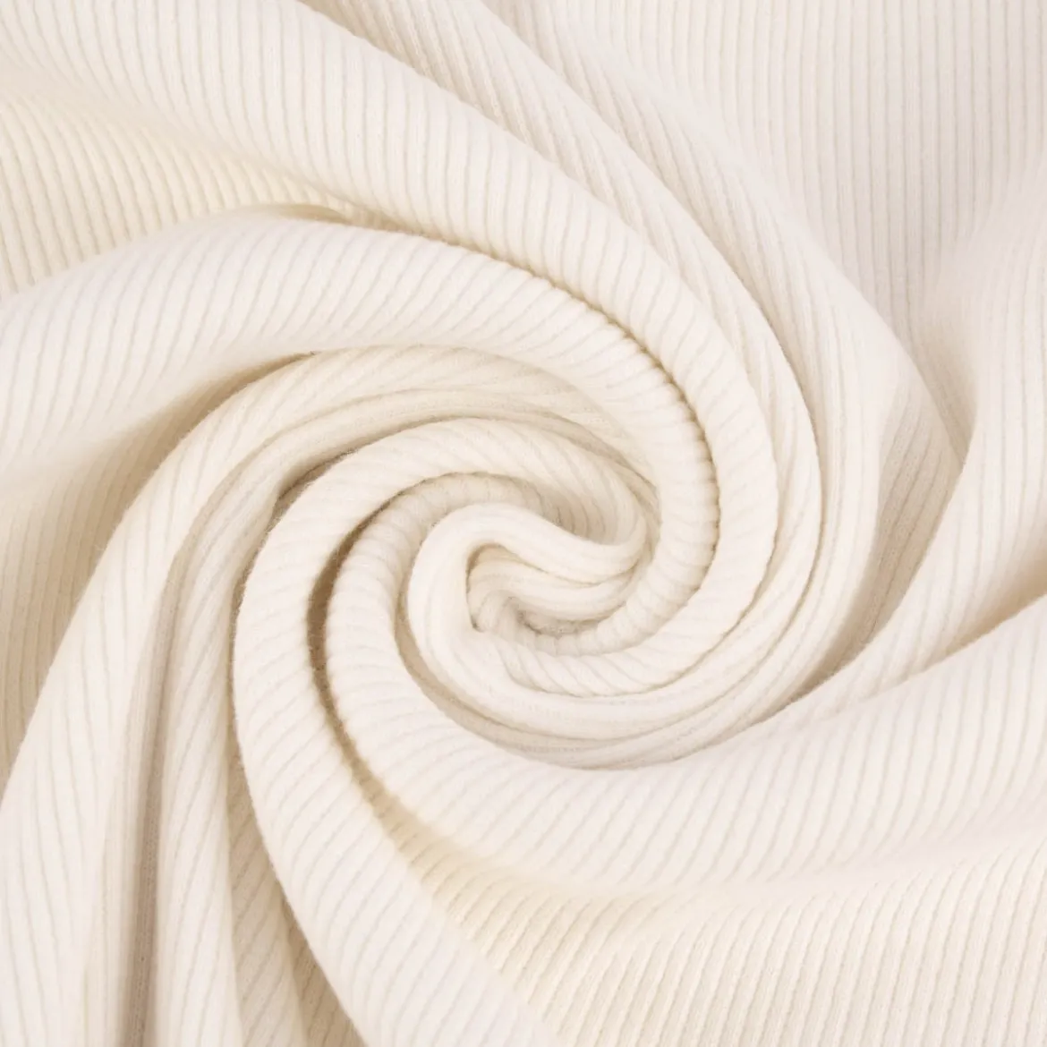 Jersey Rippjersey einfarbig creme 1,40m Breite