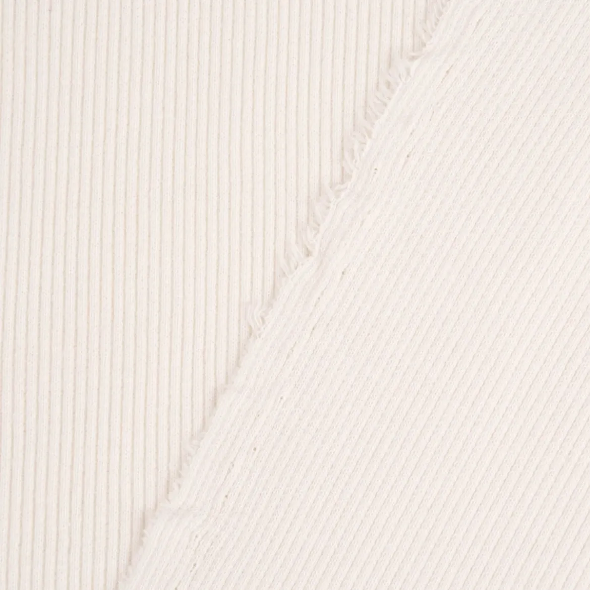 Jersey Rippjersey einfarbig creme 1,40m Breite