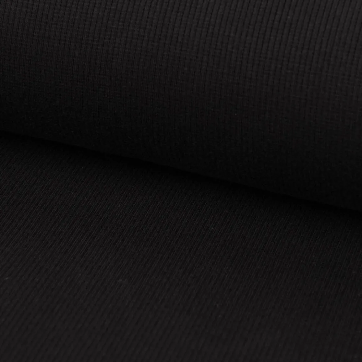 Jersey Rippjersey einfarbig schwarz 1,40m Breite