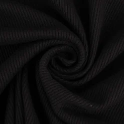 Jersey Rippjersey einfarbig schwarz 1,40m Breite