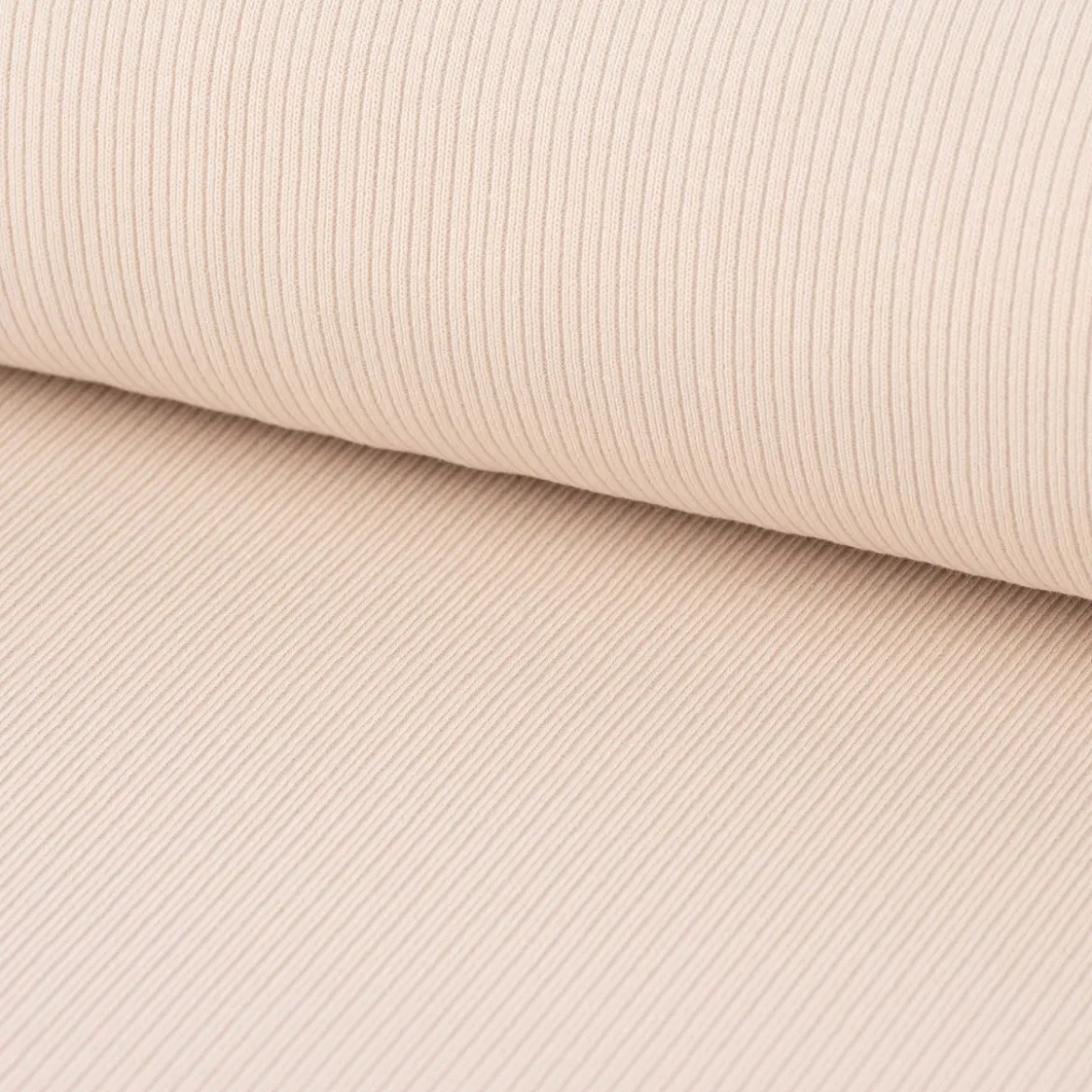 Jersey Rippjersey Feinstrick einfarbig beige 1,45m Breite