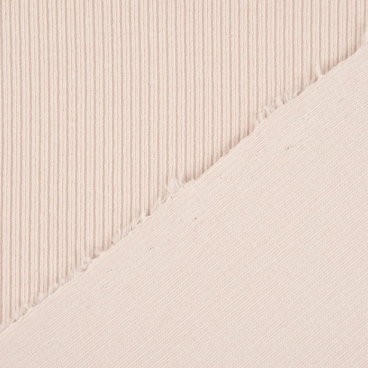 Jersey Rippjersey Feinstrick einfarbig beige 1,45m Breite