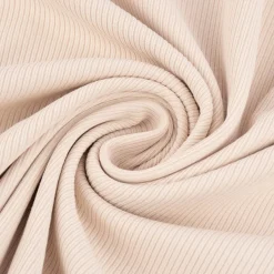 Jersey Rippjersey Feinstrick einfarbig beige 1,45m Breite