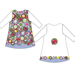 Jersey Stenzo Digitaldruck Paneele Vogel Blume weiß bunt 1,50m Breite