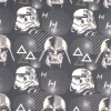 Jersey Stoff Baumwolle Star Wars Digitaldruck Helme grau 1,50m Breite