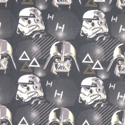 Jersey Stoff Baumwolle Star Wars Digitaldruck Helme grau 1,50m Breite
