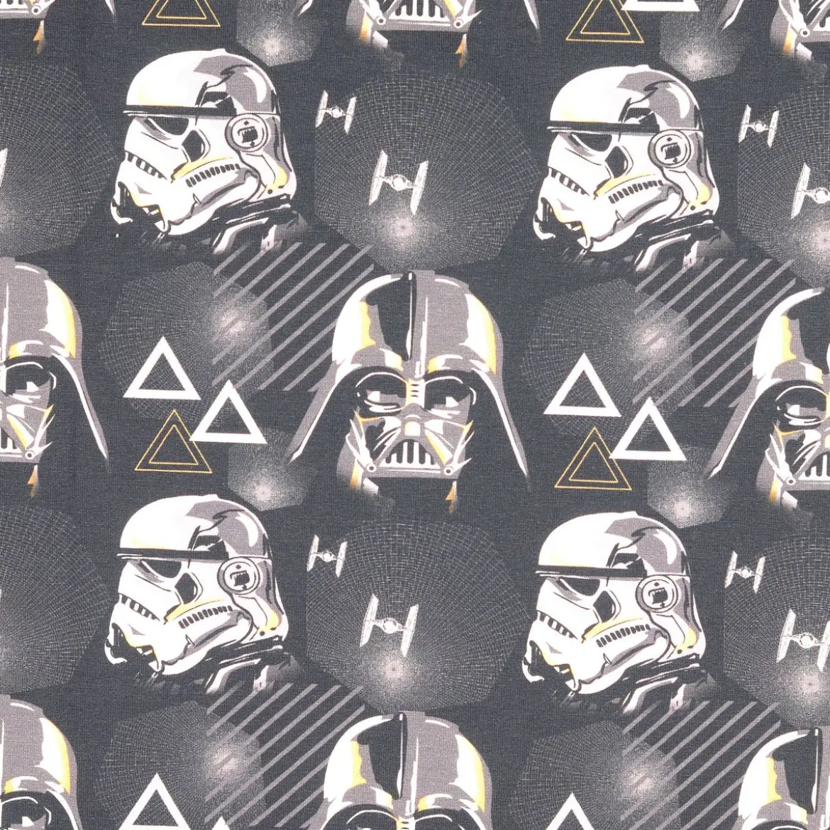 Jersey Stoff Baumwolle Star Wars Digitaldruck Helme grau 1,50m Breite