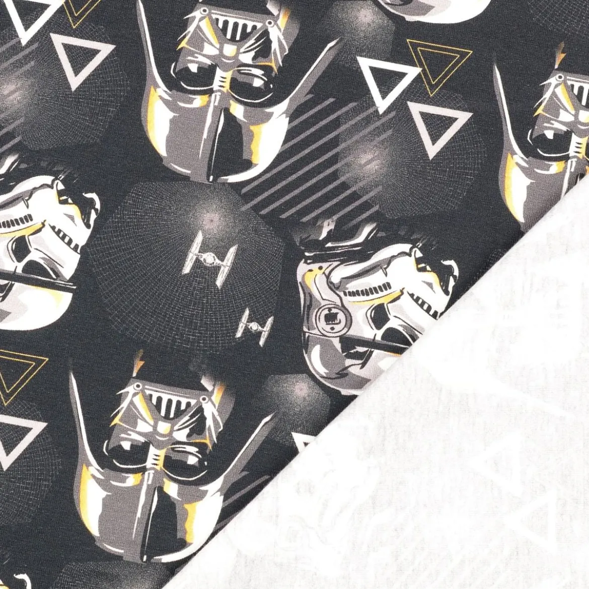 Jersey Stoff Baumwolle Star Wars Digitaldruck Helme grau 1,50m Breite