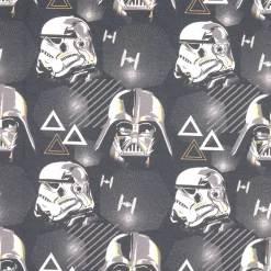 Jersey Stoff Baumwolle Star Wars Digitaldruck Helme grau 1,50m Breite