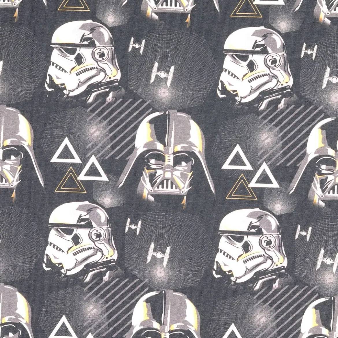 Jersey Stoff Baumwolle Star Wars Digitaldruck Helme grau 1,50m Breite