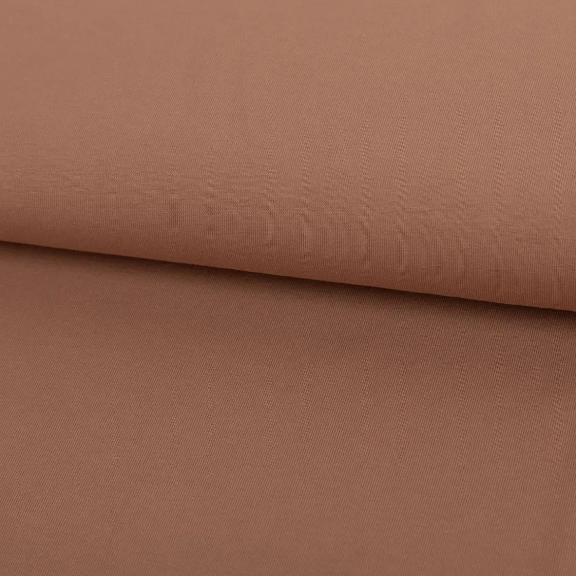 Jersey Stoff Baumwolljersey uni camel 1,50m Breite