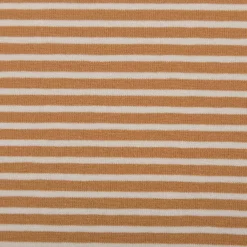 Jersey Stoff Baumwolljersey Rayure Streifen camel ecru 1,45m Breite