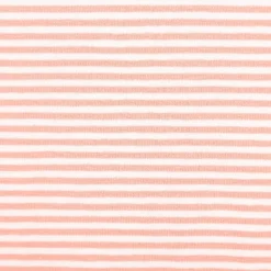 Jersey Stoff Baumwolljersey Yarn Dyed Streifen fein weiß coral 1,50m Breite