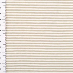 Jersey Stoff Baumwolljersey Yarn Dyed Streifen fein weiß olivgrün 1,50m Breite