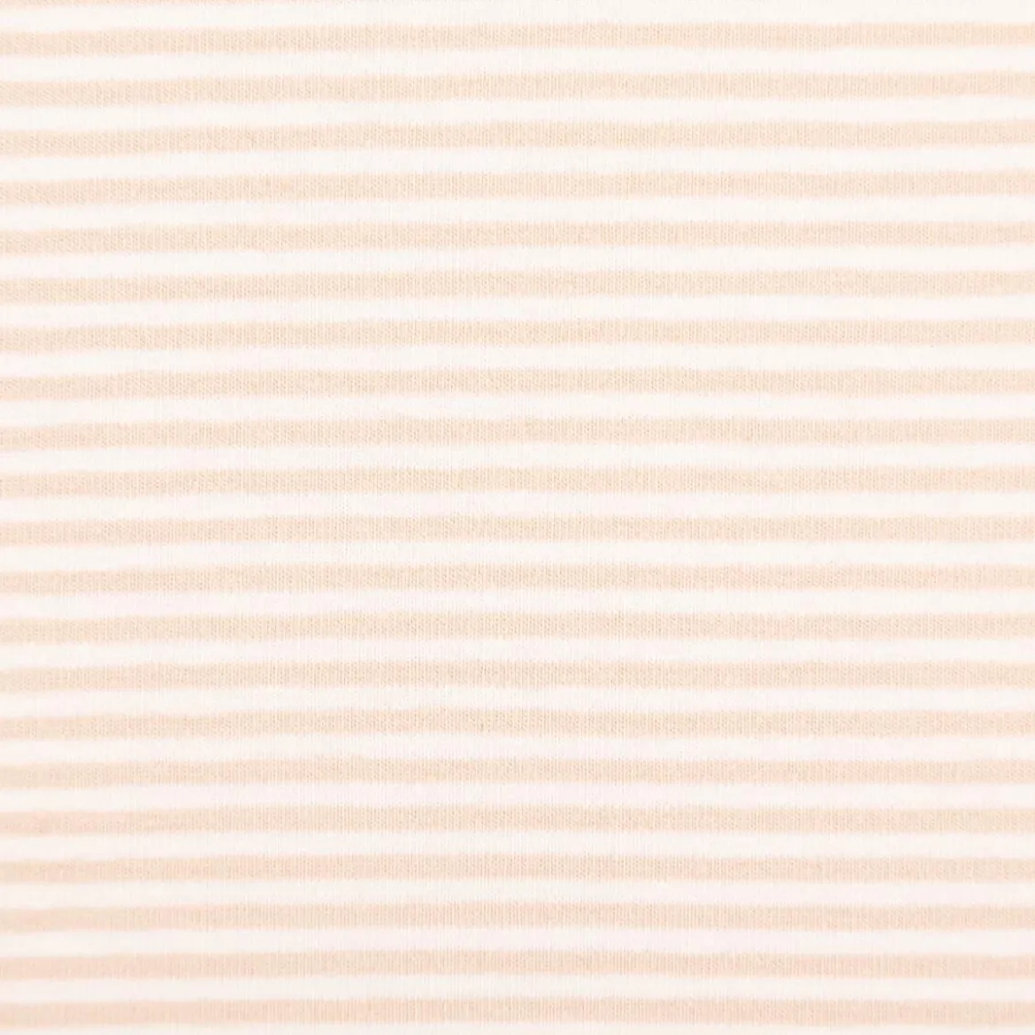 Jersey Stoff Baumwolljersey Yarn Dyed Streifen fein weiß beige 1,50m Breite