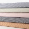 Jersey Stoff Baumwolljersey Yarn Dyed Streifen fein weiß karamell 1,50m Breite