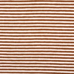 Jersey Stoff Baumwolljersey Yarn Dyed Streifen fein weiß braun 1,50m Breite