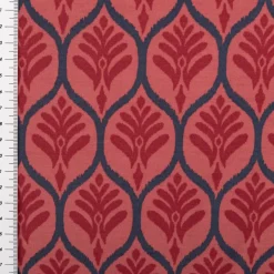 Jersey Stoff Baumwolljersey Ornamente rot 1,48 m Breite