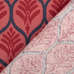 Jersey Stoff Baumwolljersey Ornamente rot 1,48 m Breite