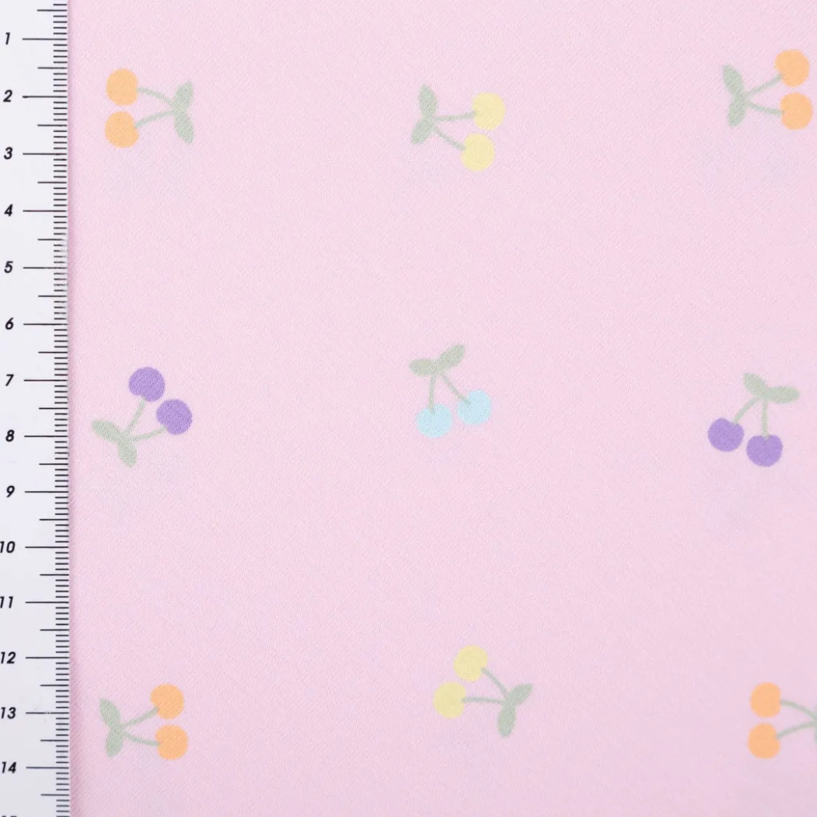 Jersey Stoff Baumwolljersey Kirschen rosa pastell 1,45m Breite