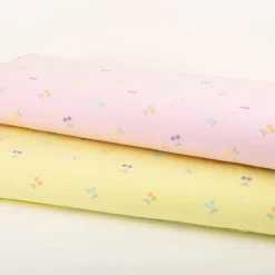 Jersey Stoff Baumwolljersey Kirschen gelb pastell 1,45m Breite