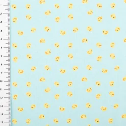 Jersey Stoff Baumwolljersey Entchen türkis gelb 1,45m Breite