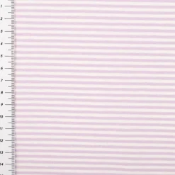 Jersey Stoff Baumwolljersey Yarn Dyed Streifen fein weiß lila 1,50m Breite