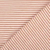 Jersey Stoff Baumwolljersey Yarn Dyed Streifen fein weiß kamel 1,50m Breite