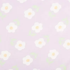 Jersey Stoff Baumwolljersey Blumen helles Lila weiß grün 1,50m Breite