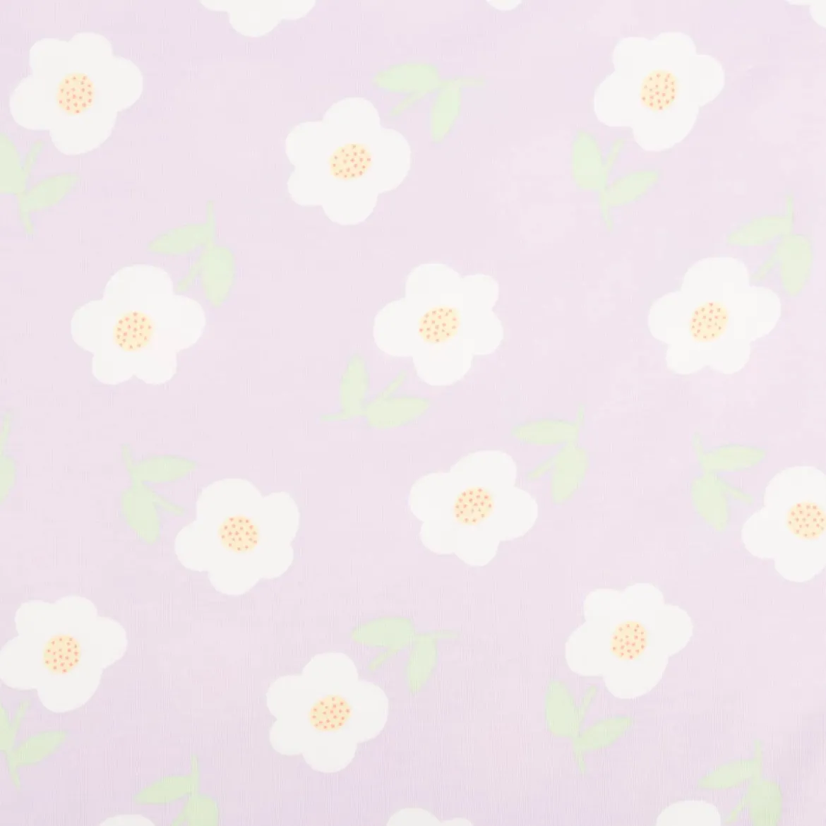 Jersey Stoff Baumwolljersey Blumen helles Lila weiß grün 1,50m Breite