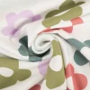 Jersey Stoff Baumwolljersey Blüten wollweiß bunt 1,50m Breite