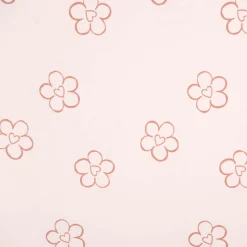 Jersey Stoff Baumwolljersey Blumen Herz rosa 1,50m Breite