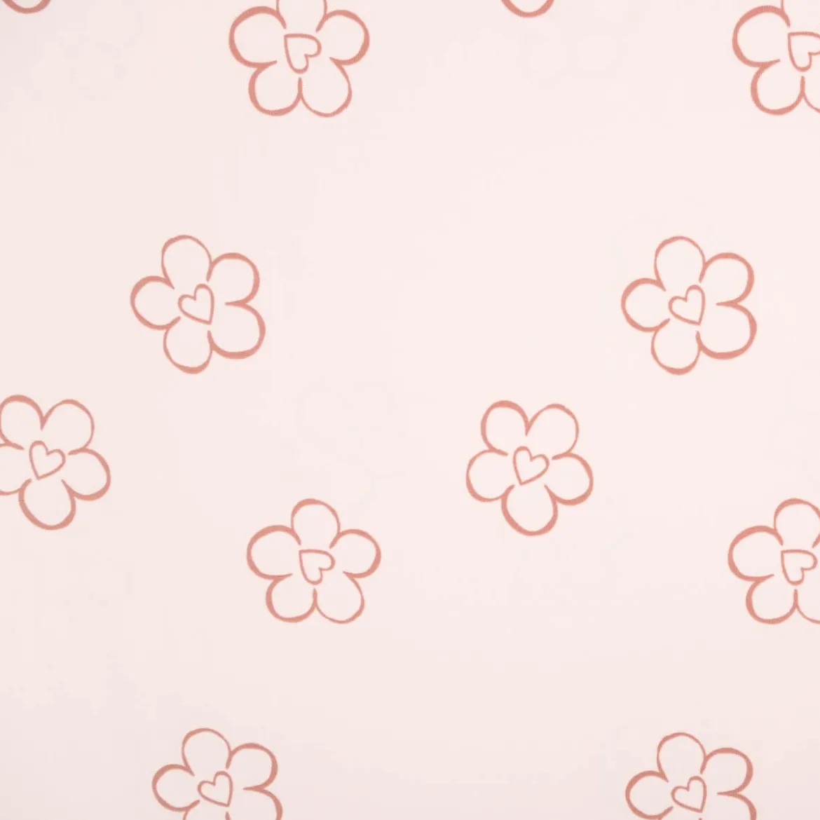Jersey Stoff Baumwolljersey Blumen Herz rosa 1,50m Breite