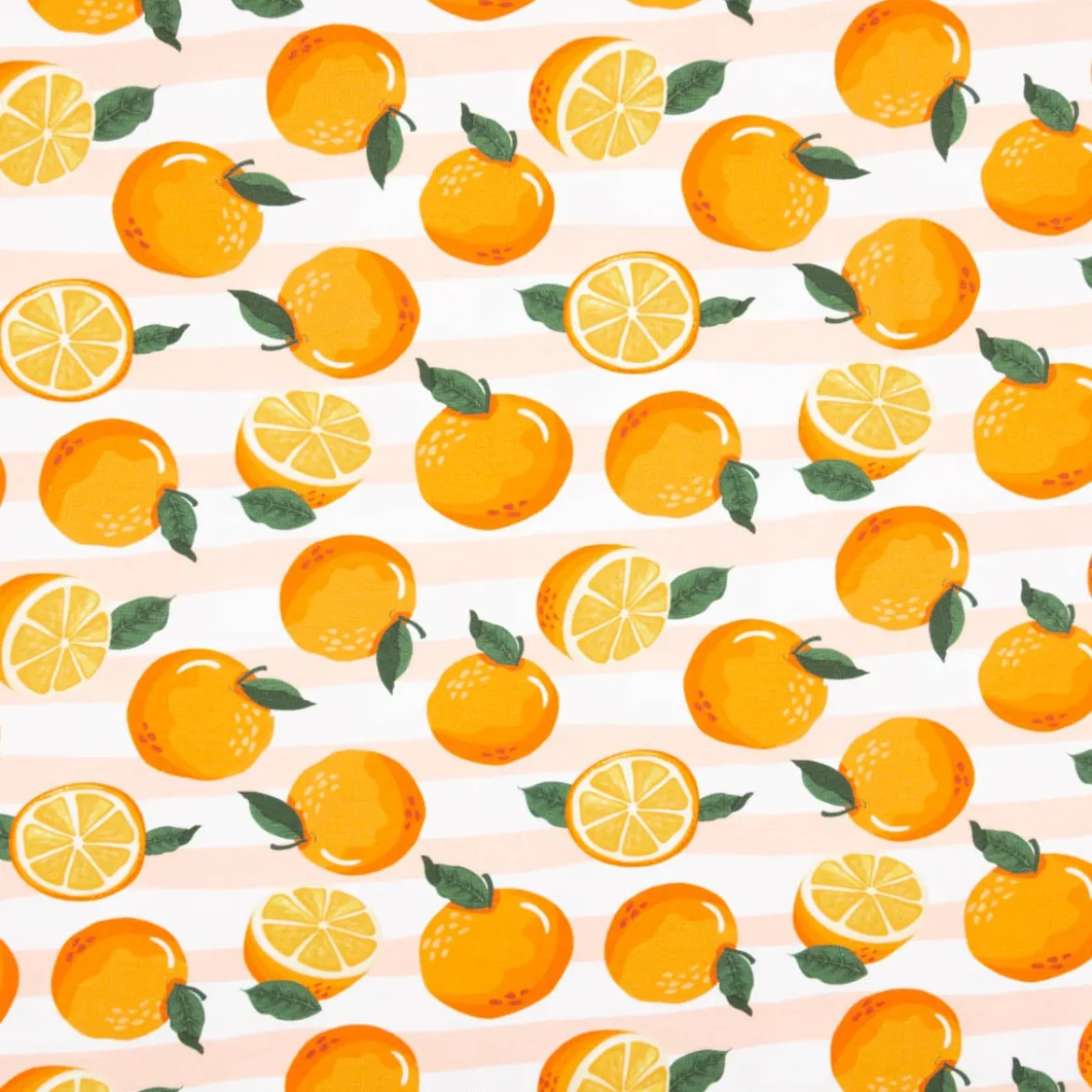 Jersey Stoff Baumwolljersey Melody Orangen & Streifen orange von Swafing 1,50m Breite