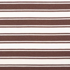 Jersey Stoff Baumwolljersey Streifen braun weiß 1,50m Breite