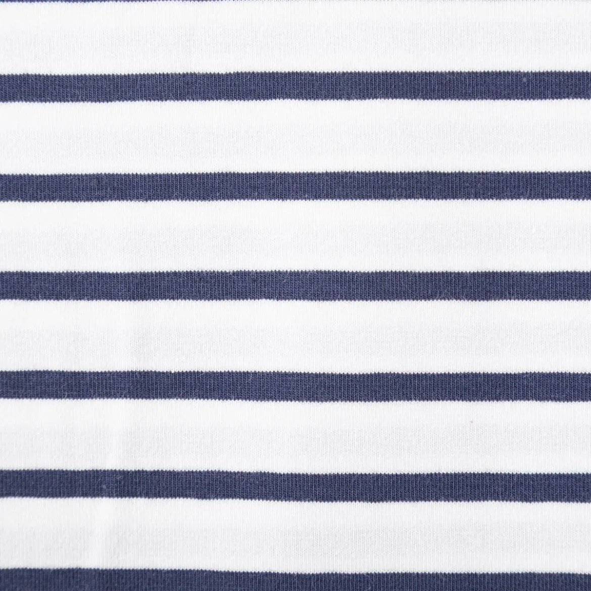Jersey Stoff Baumwolljersey Rayure Streifen weiß marineblau 1,45m Breite