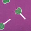 Jersey Stoff Baumwolljersey mit Glitter Lollypop lila grün 1,4m Breite