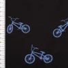 Jersey Stoff Baumwolljersey BMX Fahrrad schwarz blau 1,48 m Breite