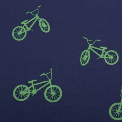 Jersey Stoff Bikes Fahrräder blau türkis 1,48m Breite