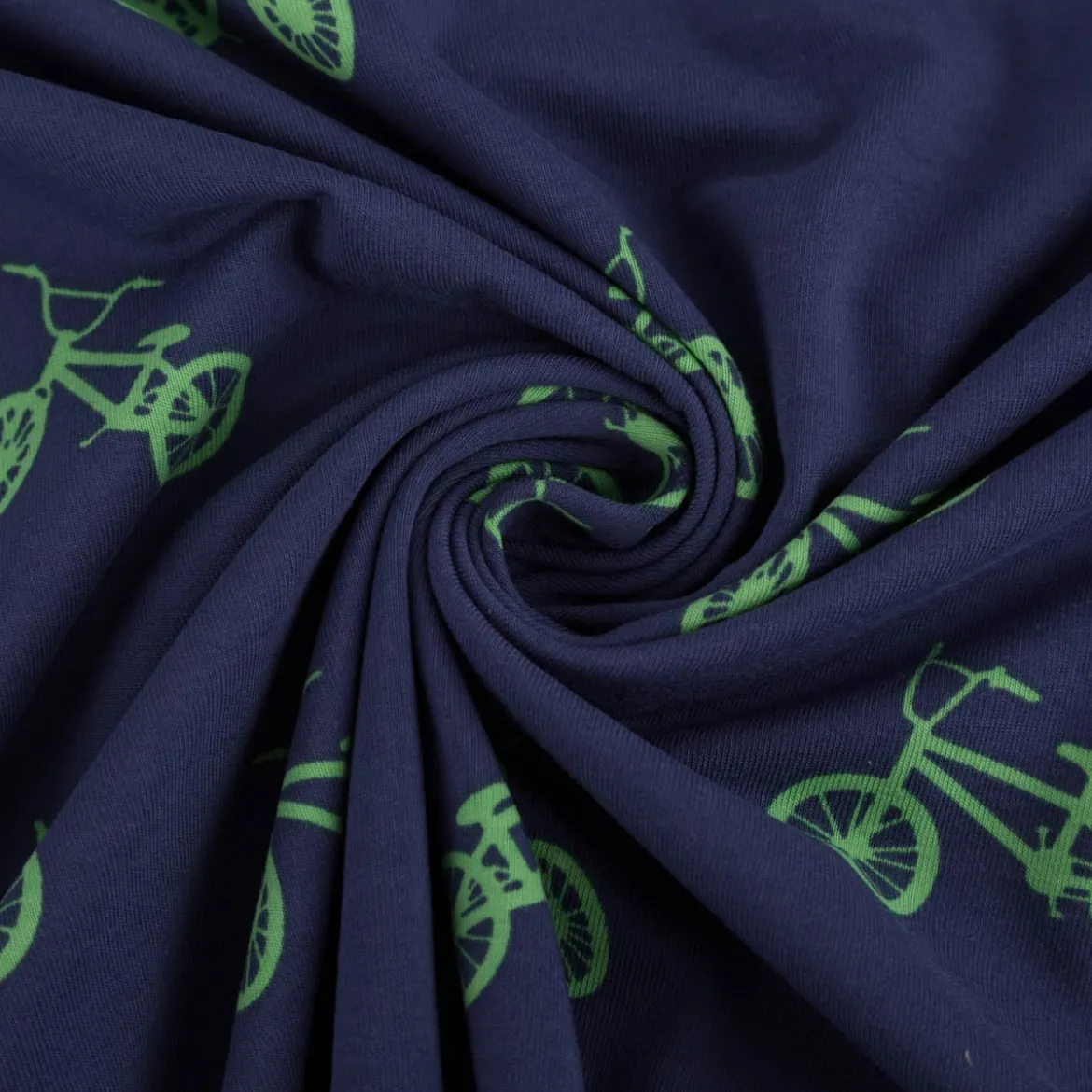 Jersey Stoff Bikes Fahrräder blau türkis 1,48m Breite