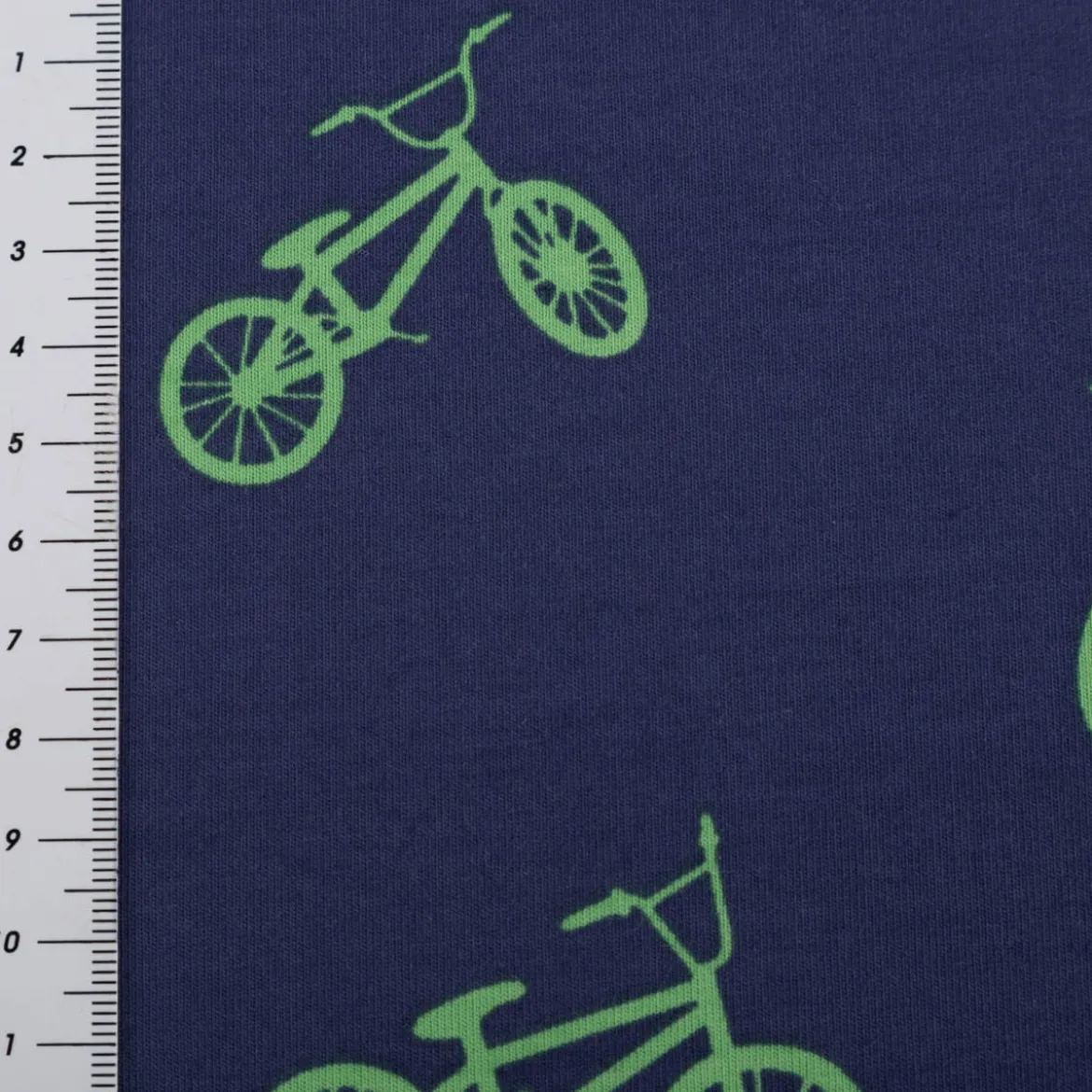 Jersey Stoff Bikes Fahrräder blau türkis 1,48m Breite