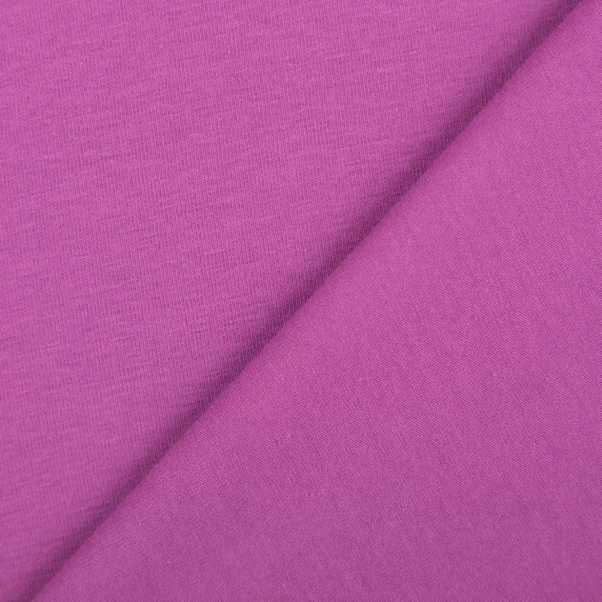 Jersey Stoff Bio Baumwolljersey einfarbig Violett 1,5m Breite